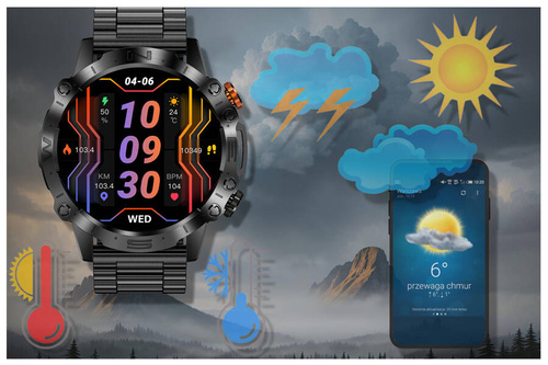 SMARTWATCH MĘSKI GRAVITY GT20-1 - AMOLED, DODATKOWY PASEK (sg024a)