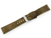 Pasek skórzany do zegarka W48 - PREMIUM - oliwkowy - 24mm