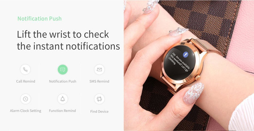 SMARTWATCH DAMSKI G. Rossi G.RSWBF1-4D2-2 rosegold/black (sg001f) + DODATKOWY PASEK