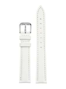 Pasek skórzany do zegarka W95 - biały - 10mm