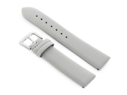 Pasek skórzany do zegarka W76 - szary - 18mm