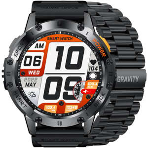 SMARTWATCH MĘSKI GRAVITY GT22-1 - AMOLED, DODATKOWY PASEK (sg030a)