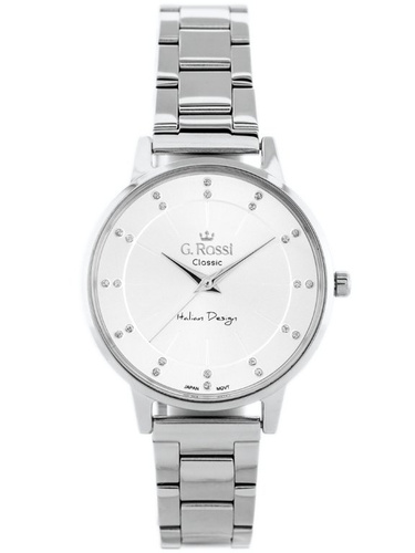 ZEGAREK G. ROSSI - C11715B-3C1 (zg777a) silver + BOX