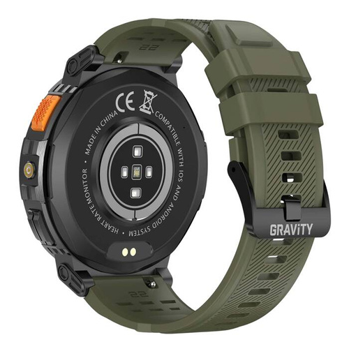 SMARTWATCH MĘSKI GRAVITY GT23-5 - LATARKA, DODATKOWY PASEK  (sg031e)