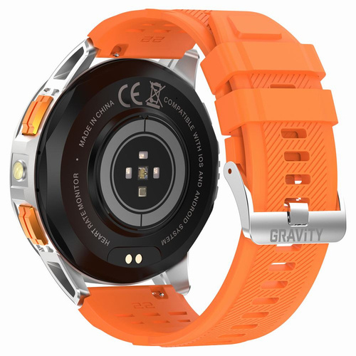 SMARTWATCH MĘSKI GRAVITY GT24-4 - LATARKA, DODATKOWY PASEK  (sg033d)