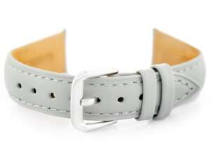 Pasek skórzany do zegarka W94 - siwy - 14mm