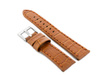 Pasek skórzany do zegarka W49 - camel - 24mm