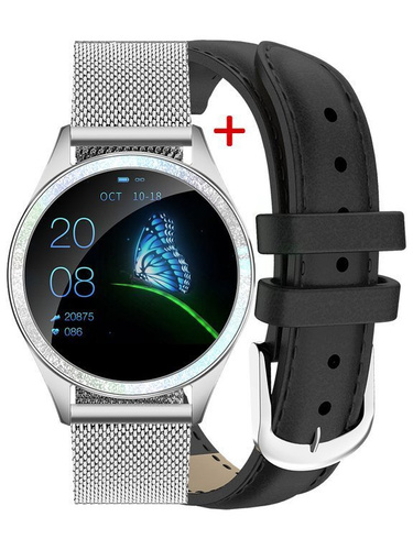 SMARTWATCH G. Rossi G.RSWBF2-3C1-2 silver/black + dodatkowy PASEK (sg002b)