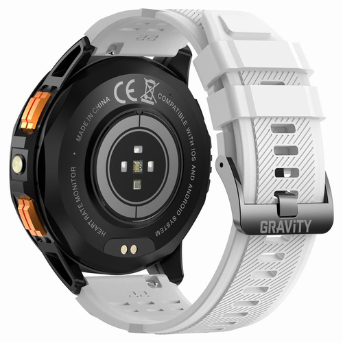 SMARTWATCH MĘSKI GRAVITY GT24-2 - LATARKA, DODATKOWY PASEK  (sg033b)
