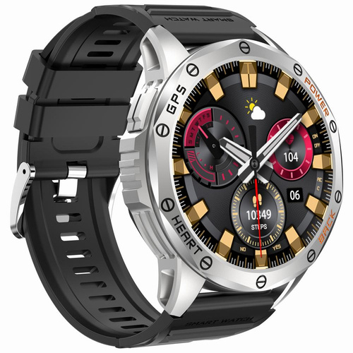 SMARTWATCH MĘSKI GRAVITY GT24-4 - LATARKA, DODATKOWY PASEK  (sg033d)