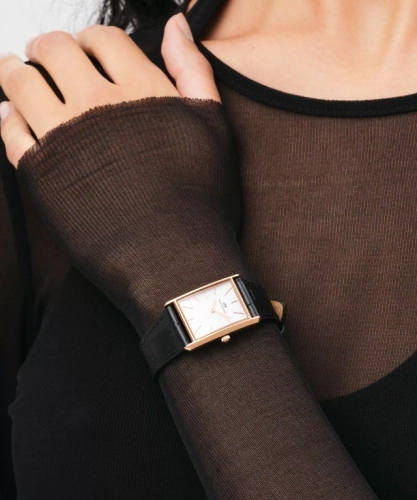ZEGAREK DAMSKI DANIEL WELLINGTON Bound Black Crocodile Rose Gold  DW00100693 + BOX