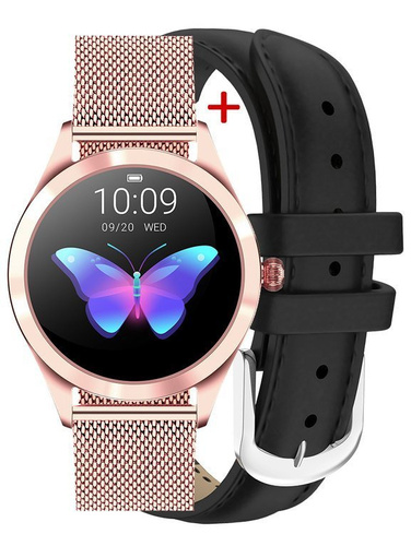 SMARTWATCH DAMSKI G. Rossi G.RSWBF1-4D2-2 rosegold/black (sg001f) + DODATKOWY PASEK