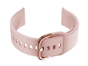 Pasek gumowy do smartwatch U01 - różowy/rosegold - 18mm