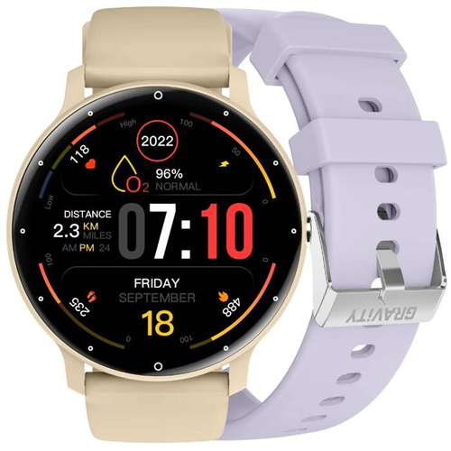 SMARTWATCH UNISEX GRAVITY GT1-8 PRO - ROZMOWY BLUETOOTH, DODATKOWY PASEK (sg027h)