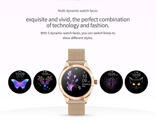 SMARTWATCH DAMSKI G. Rossi G.RSWBF1-4D2-2 rosegold/black (sg001f) + DODATKOWY PASEK