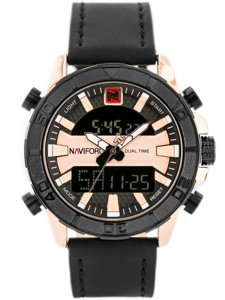 ZEGAREK MĘSKI NAVIFORCE - NF9114 (zn046d) - black/rosegold