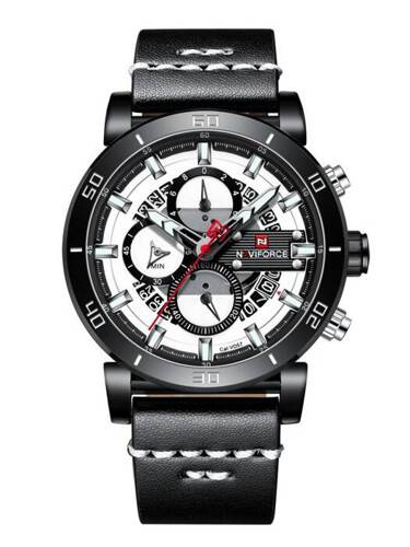 ZEGAREK MĘSKI NAVIFORCE - NF9131 (zn086a) black/w. + BOX