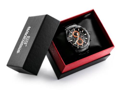 ZEGAREK MĘSKI NAVIFORCE - NF9149 (zn090a) black / orange + BOX